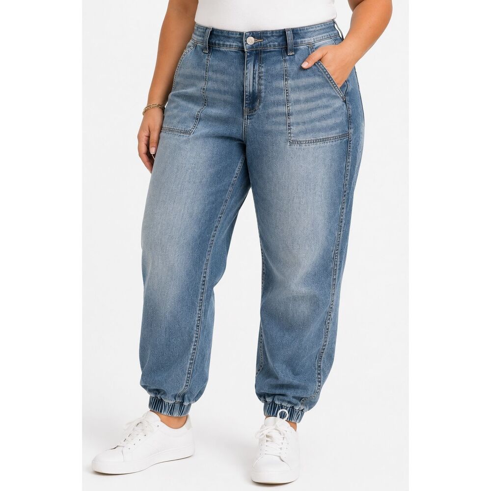 Torrid Feel The Fit High Rise Denim Jogger Jeans Size 20 Plus Size Utility